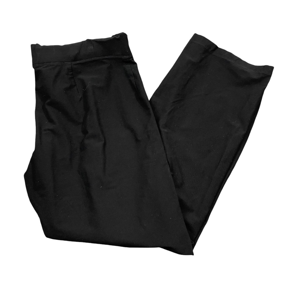Eileen Fisher Large Black Knit Ladies Pants (twisted elastic)‎ Straight Leg